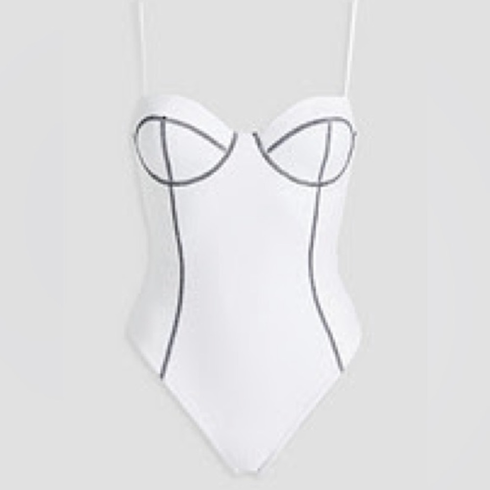 ONIA Valerie One Piece Swimsuit in White M NWT - Picture 4 of 4